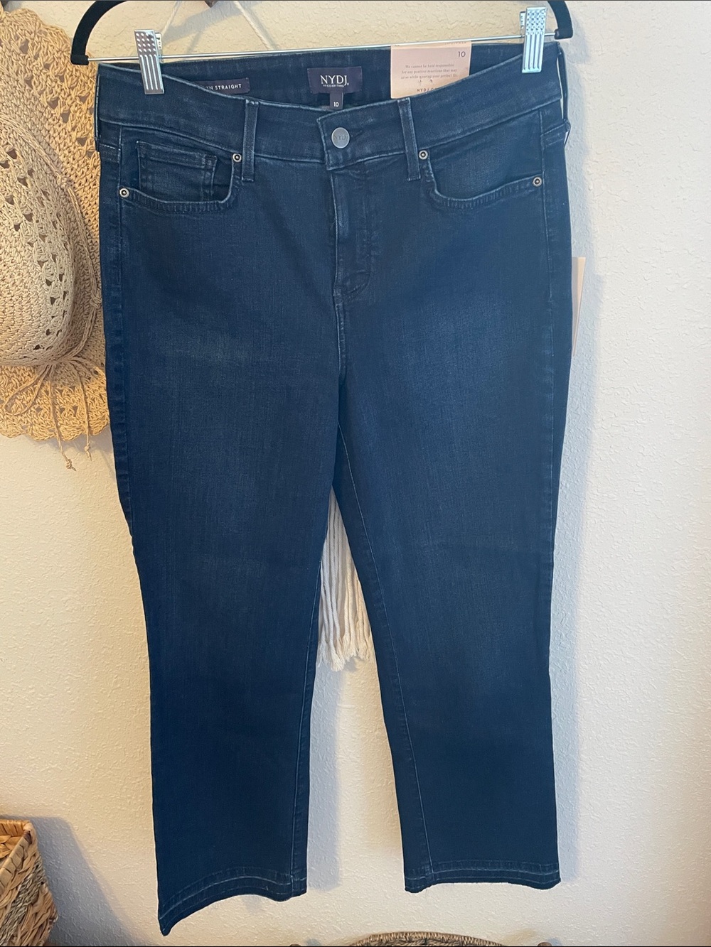 NYDJ Dark Indigo Ankle Marilyn Straight Jeans